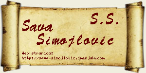 Sava Simojlović vizit kartica